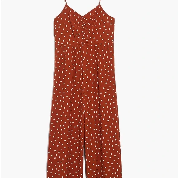 NWOT MADEWELL RUCHED WIDE LEG JUMPSUIT, SOLD OUT - Picture 3 of 16